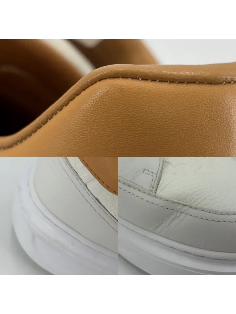 Louis Vuitton Sneakers Beverly Hills Line Monogram Shoes Leather White Brown 8.5
